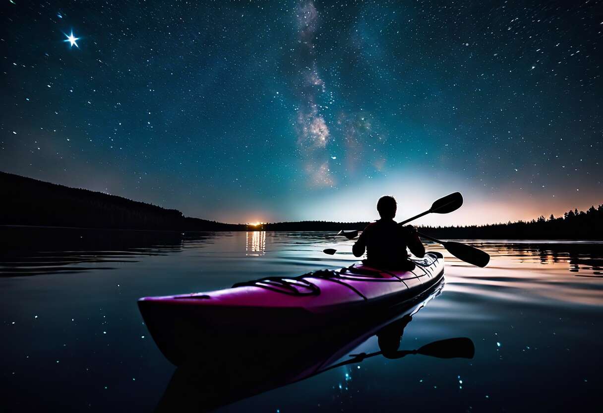 Aventures nocturnes : l'attrait du kayak sous les รฉtoiles