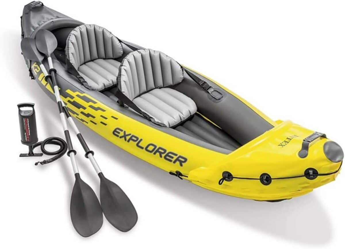 Test du kayak Intex Explorer K2 : duo, rames et gonfleur inclus