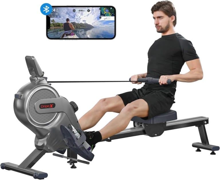 Rameur pour la maison, pliable, système de frein magnétique silencieux SPORTPLUS