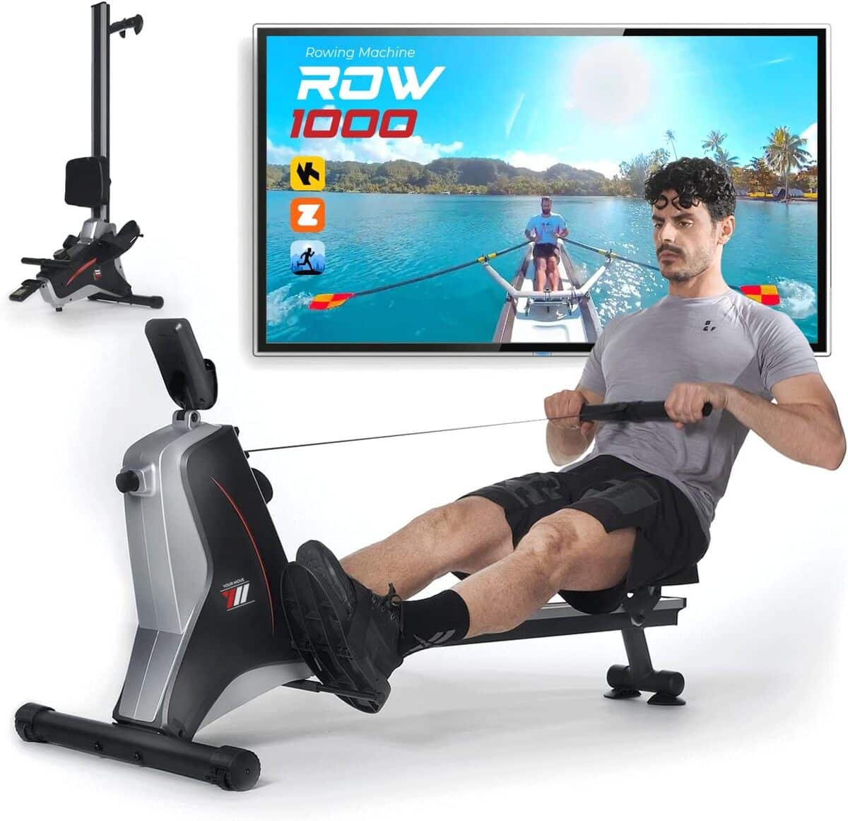Test du rameur YM ROW 1000 : compact et connecté