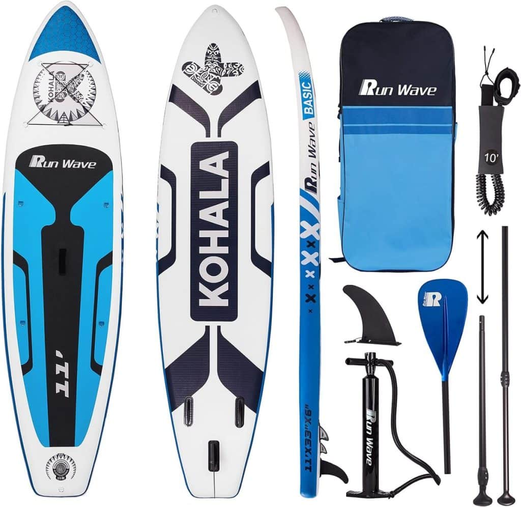 Test de la planche SUP Runwave gonflable antidérapante