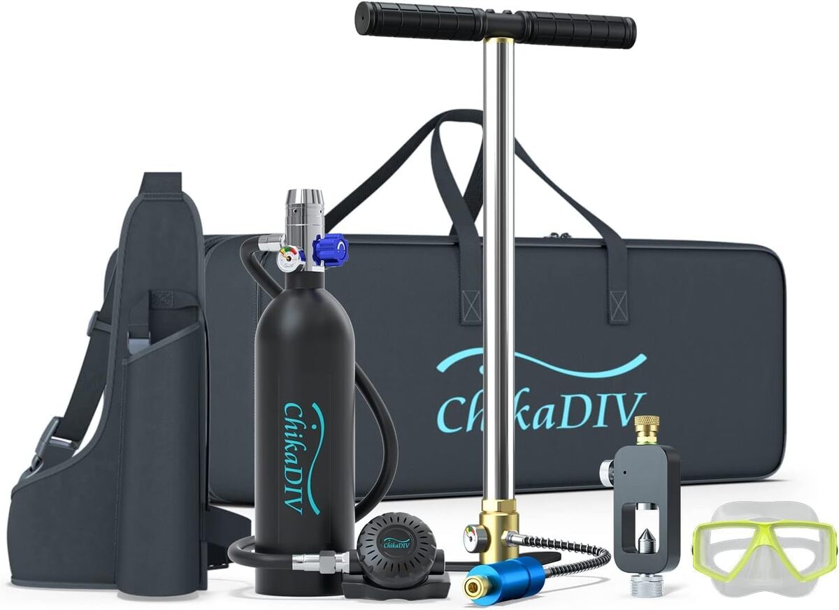 Test de la mini bouteille de plongée Chikadiv 1L : exploration et réparation simplifiées
