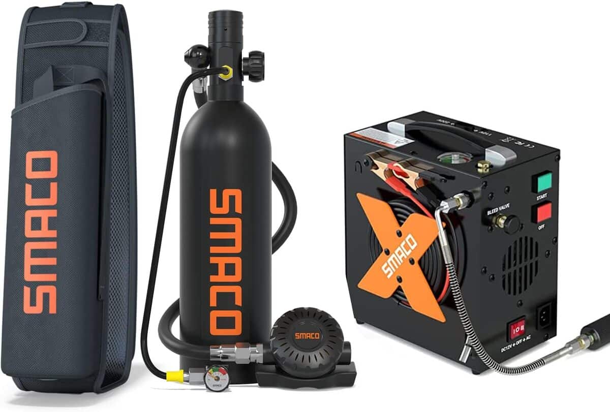 Test : bouteille de plongée avec masque 15-20 min - nouvelle génération