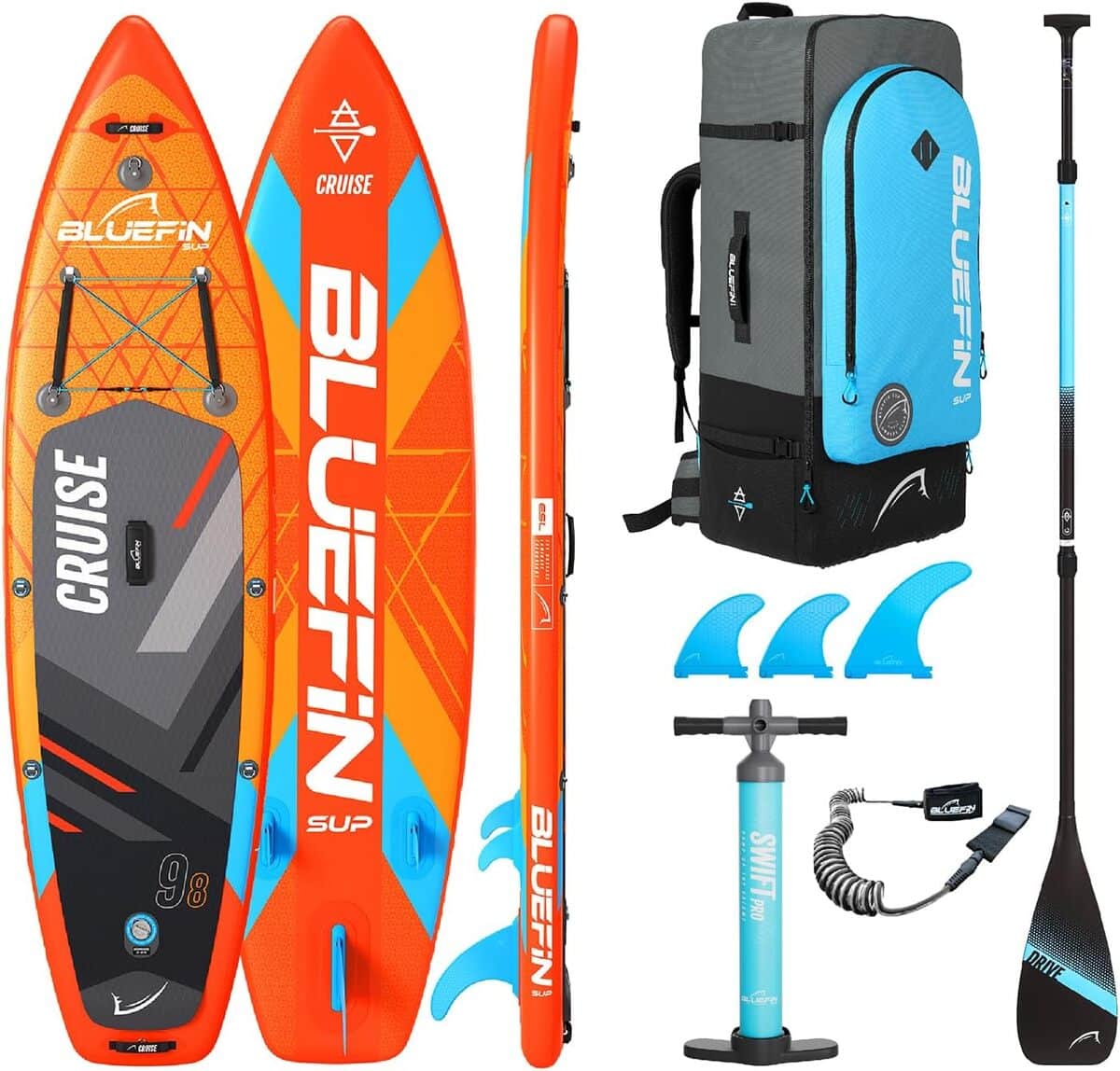Test de la planche stand up paddle Bluefin Cruise 9'8 : transport et accessoires inclus