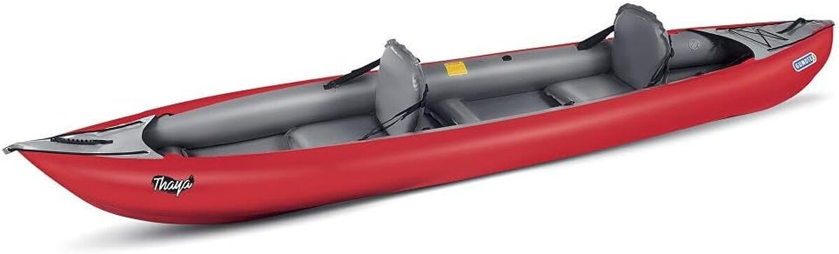 Test du kayak gonflable Gumotex Thaya rouge et gris