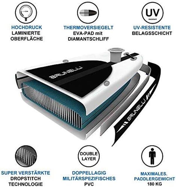 Brunelli 10.8 Premium SUP Paddle gonflable 325 cm