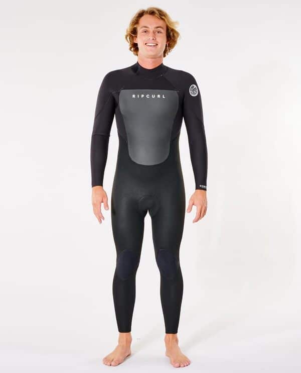 RIP CURL - Combinaison de Surf Omega 4/3 mm Zip Dos - Neoprene Extensible et Coutures renforcées, idéale pour température d’Eau Entre 12 et 15°C