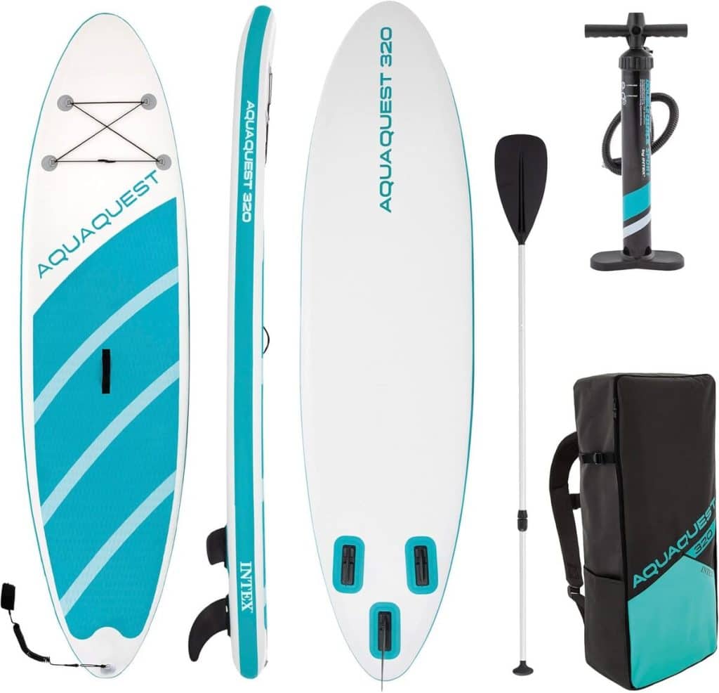 Test du paddle Intex Aqua Quest 320 - performance bleue
