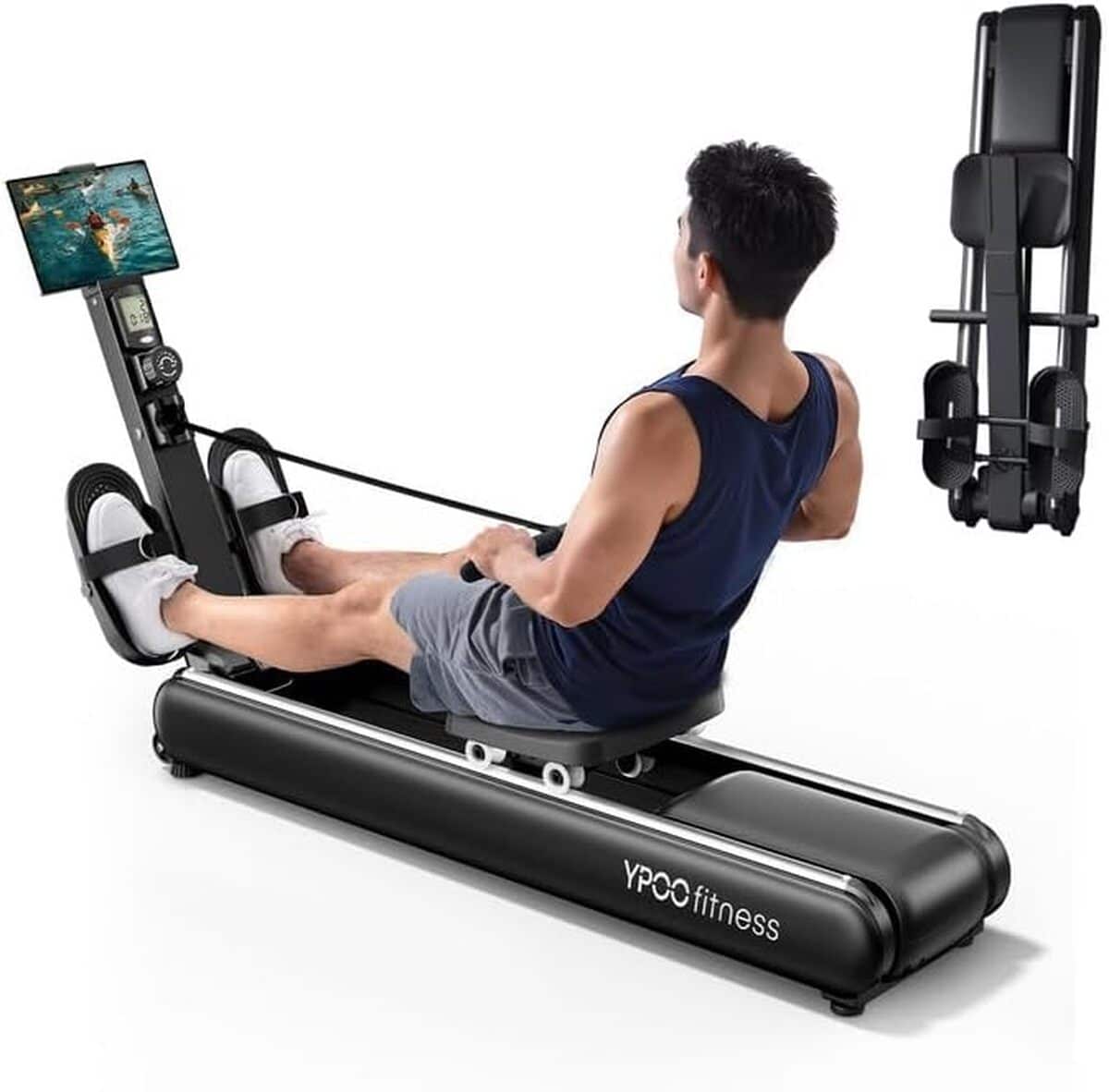 Test du rameur pliable YPOO : performance et connectivité au rendez-vous