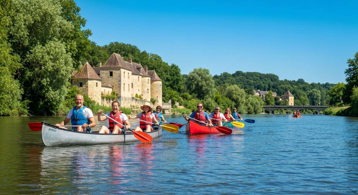 Aventure sur la dordogne au d&eacute;part de port-sainte-foy