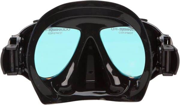 Oceanways OceanCat-HD High Definition w/Anti-UV/Glare w/Anti-Fog Scuba/Spearfishing Dive Mask (OM964BKSFF)