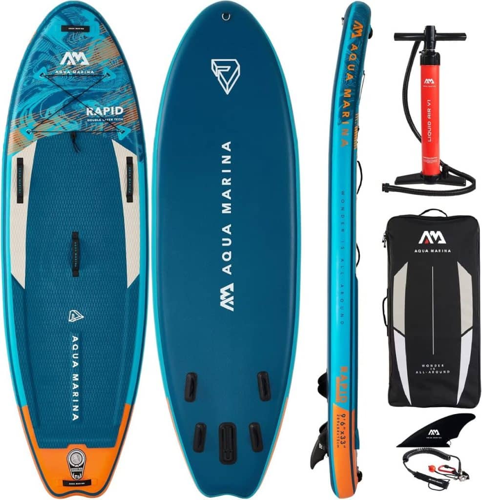 Test du paddle Aqua Marina Rapid 9'6" multicolore