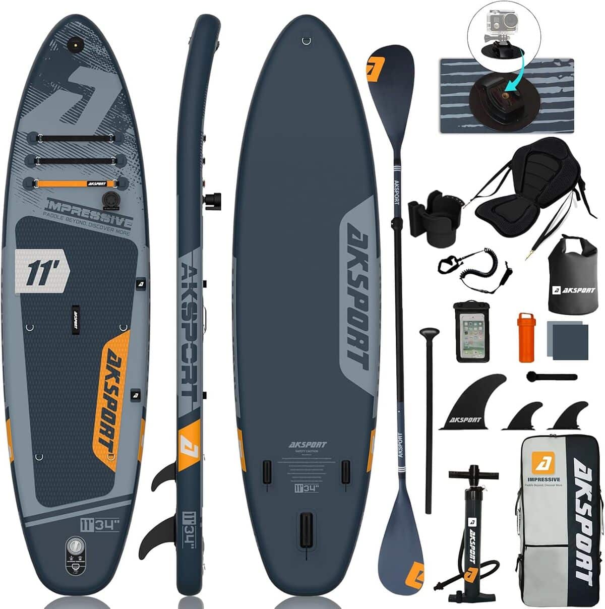 Planche De Paddle Gonflable 305 X 76 Cm – Kit Débutant (blanc) – Neuf