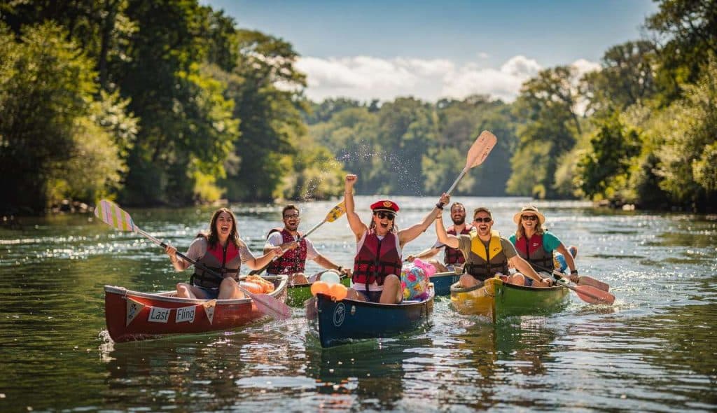 Canoë-kayak pour enterrement de vie de garçon/fille : aventure inoubliable