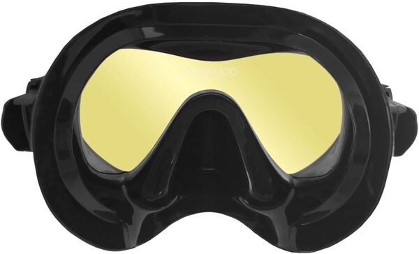 Oceanways Superview-SL TrueColor w/Anti-Fog Scuba/Spearfishing Dive Mask (OM836BKSFF)