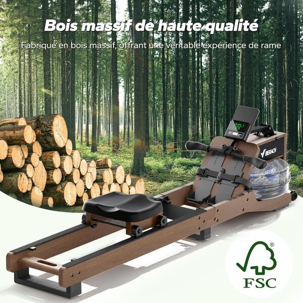 Découvrez notre analyse détaillée du rameur Merach R23R1 : performance, design et durabilité en bois d'hévéa pour un entraînement optimal