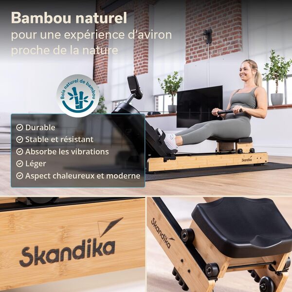 Découvrez le rameur pliable Skandika Rovek : performance et connectivité optimisée pour l'entraînement à domicile