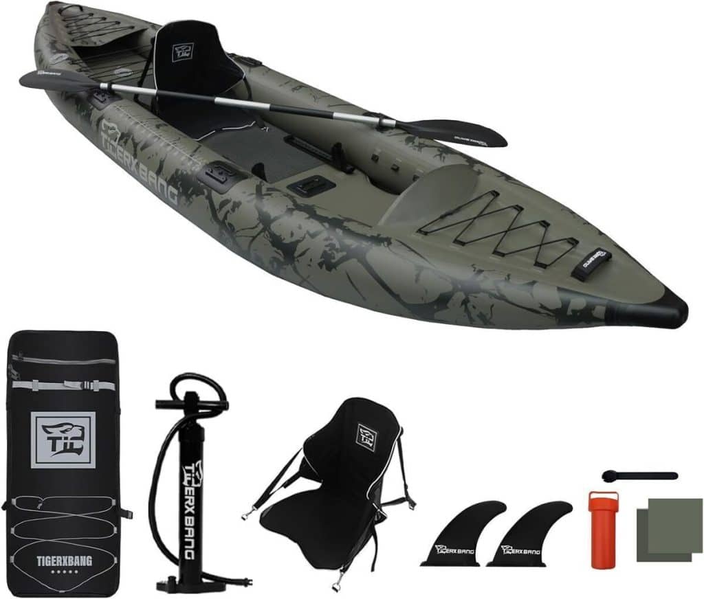 Test du kayak gonflable TIGERXBANG : pêche en famille