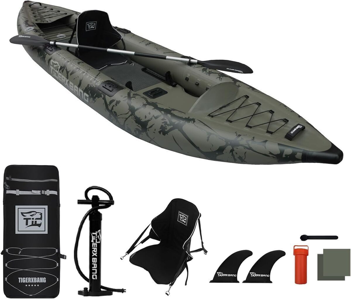 Test du kayak gonflable TIGERXBANG : pêche en famille