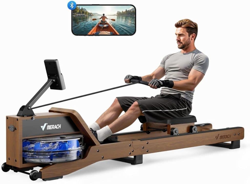 Test du rameur Merach R23R1 en bois d'hévéa