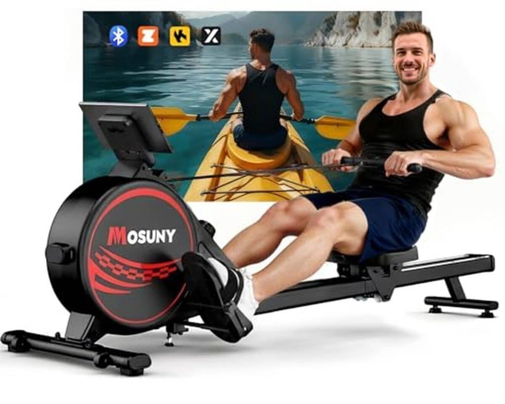 Test du rameur MOSUNY à 16 niveaux de résistance