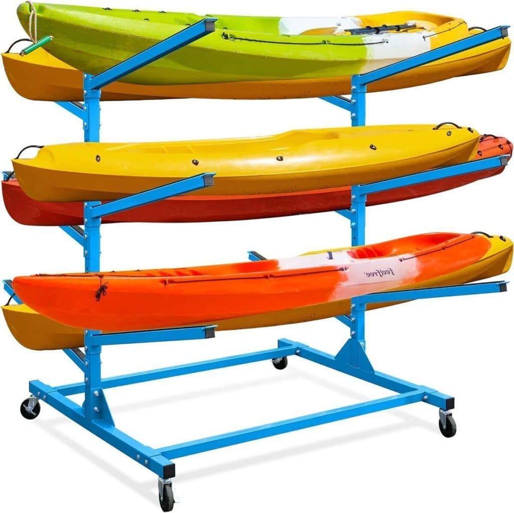 Test du support de kayak autonome ajustable et résistant pour 6 équipements