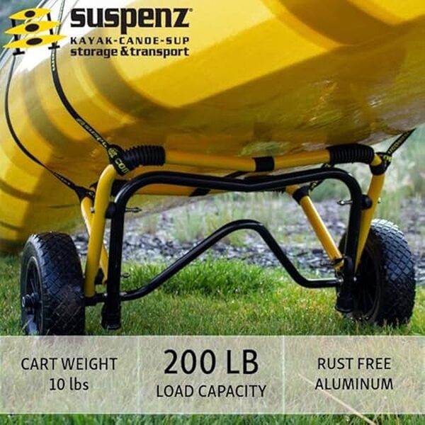 Découvrez notre test détaillé du chariot Suspenz HD Airless, jaune : performance exceptionnelle et caractéristiques uniques pour faciliter vos déplacements.