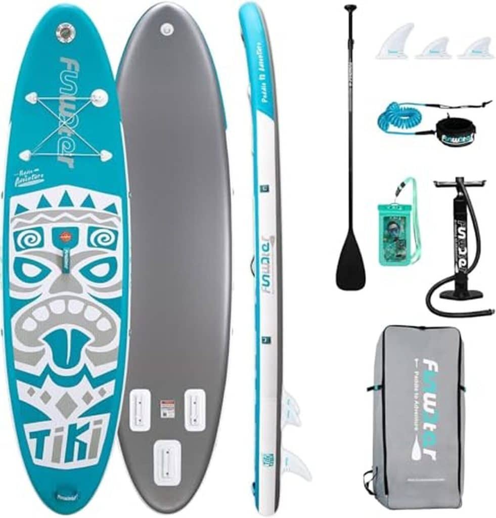 Test de la planche de surf gonflable FunWater avec accessoires complets