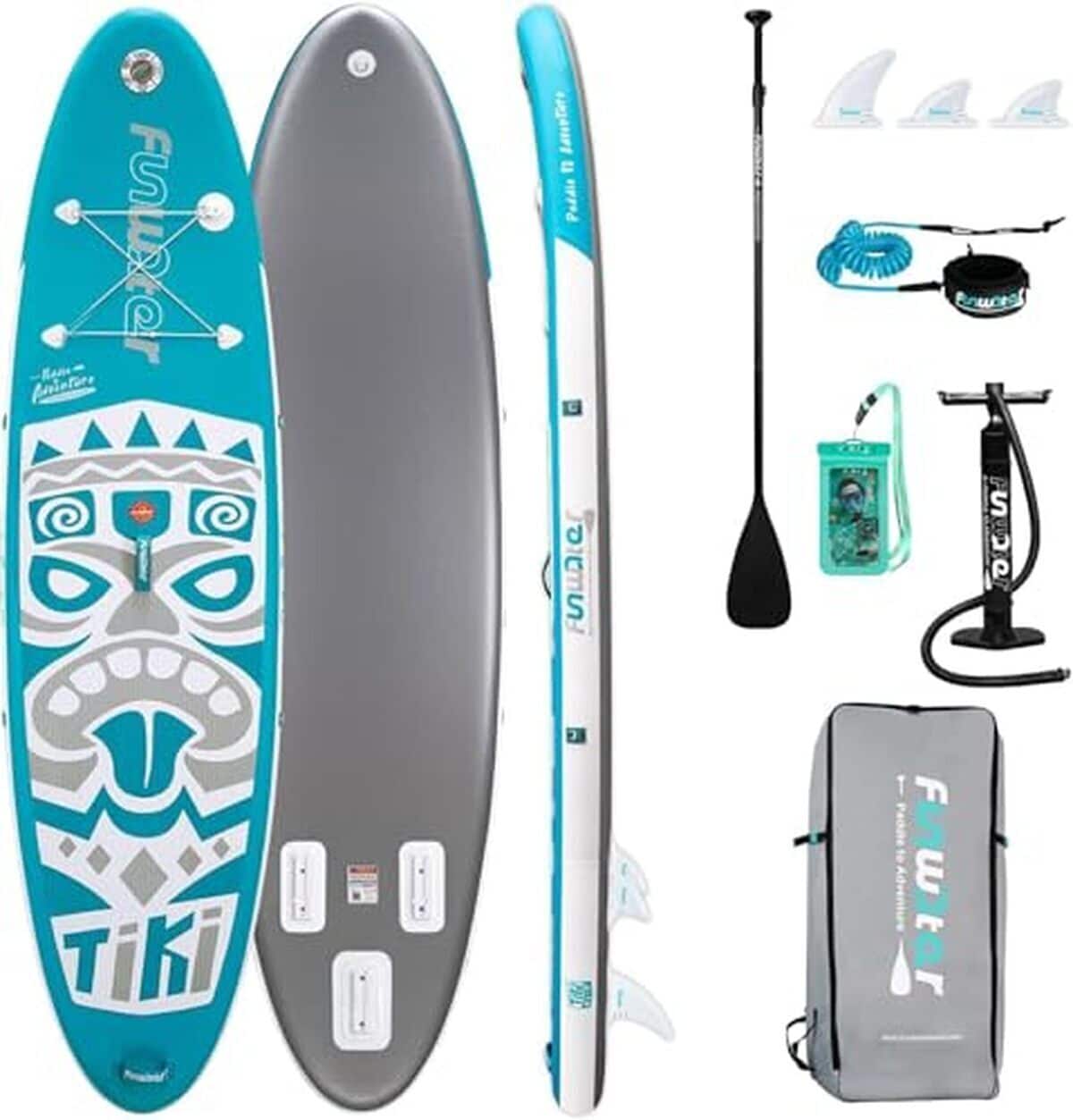 Test de la planche de surf gonflable FunWater avec accessoires complets