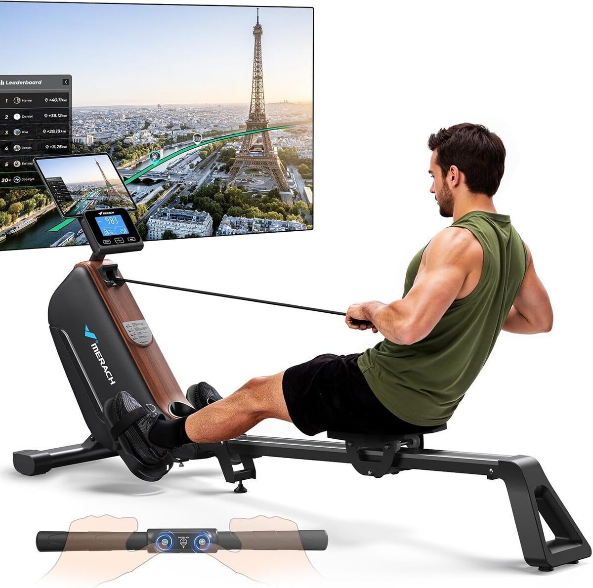 Test du rameur pliable MERACH R15B4 : magnétique et silencieux