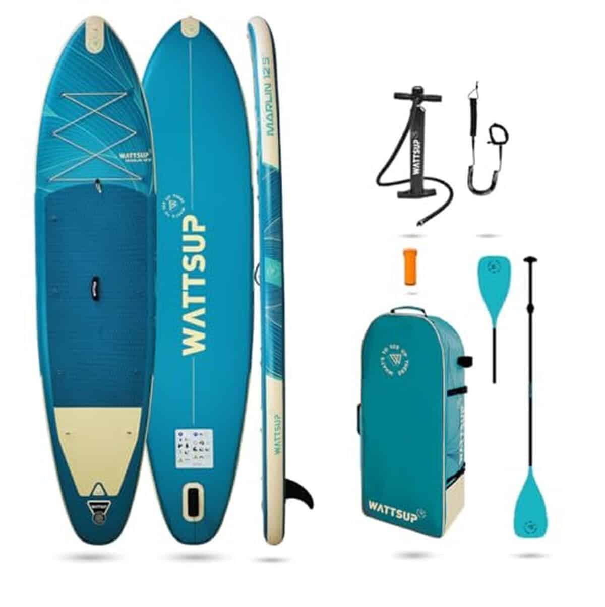 Test : stand up paddle Wattsup Marlin 12'5 gonflable, pack complet