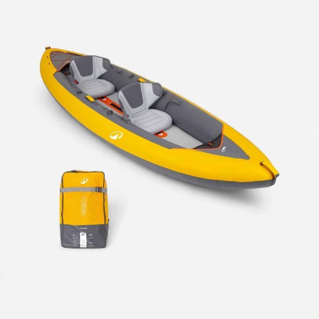 Test du canoë kayak gonflable 2 places Tribord 100+ par Decathlon