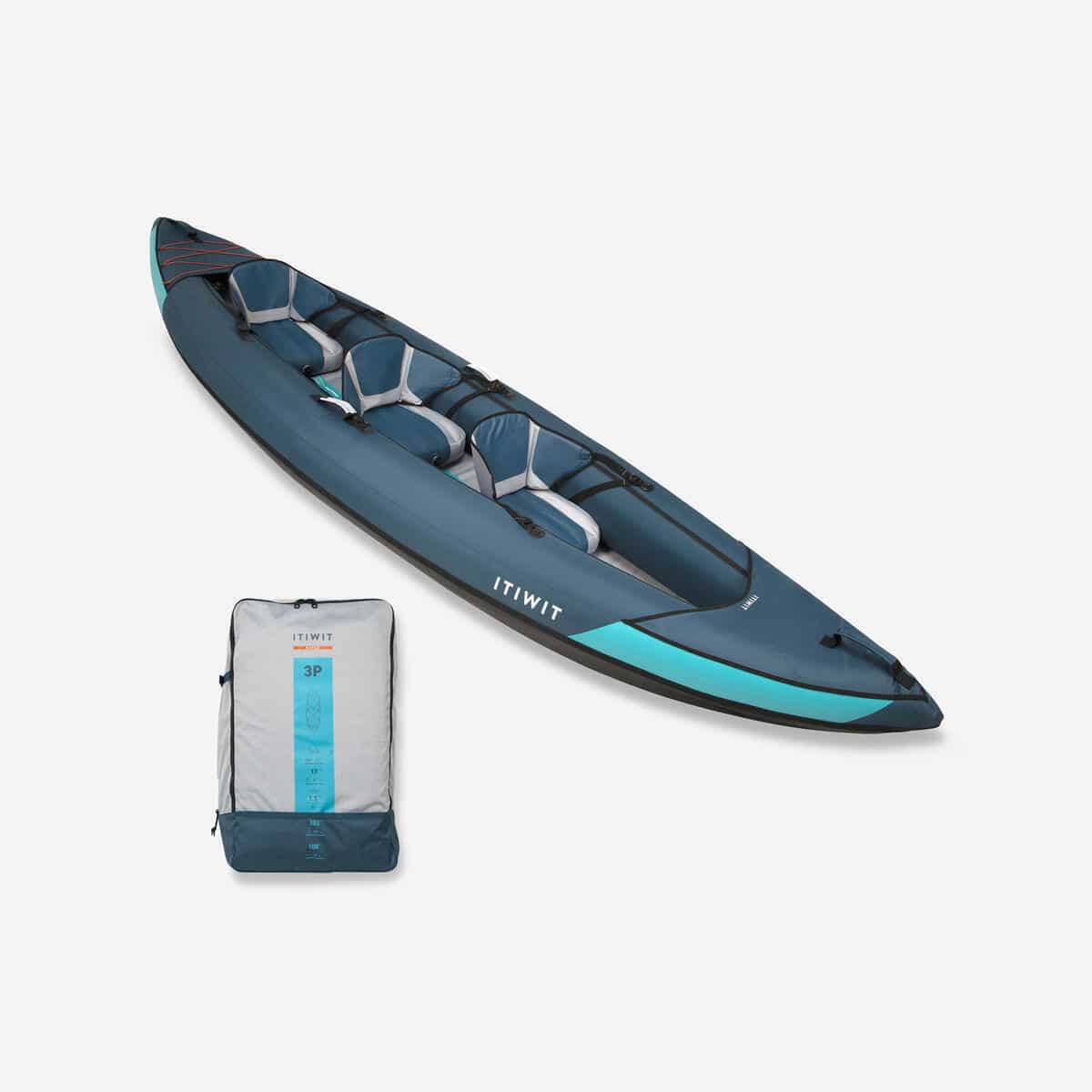Test du canoé kayak gonflable 2/3 places Decathlon