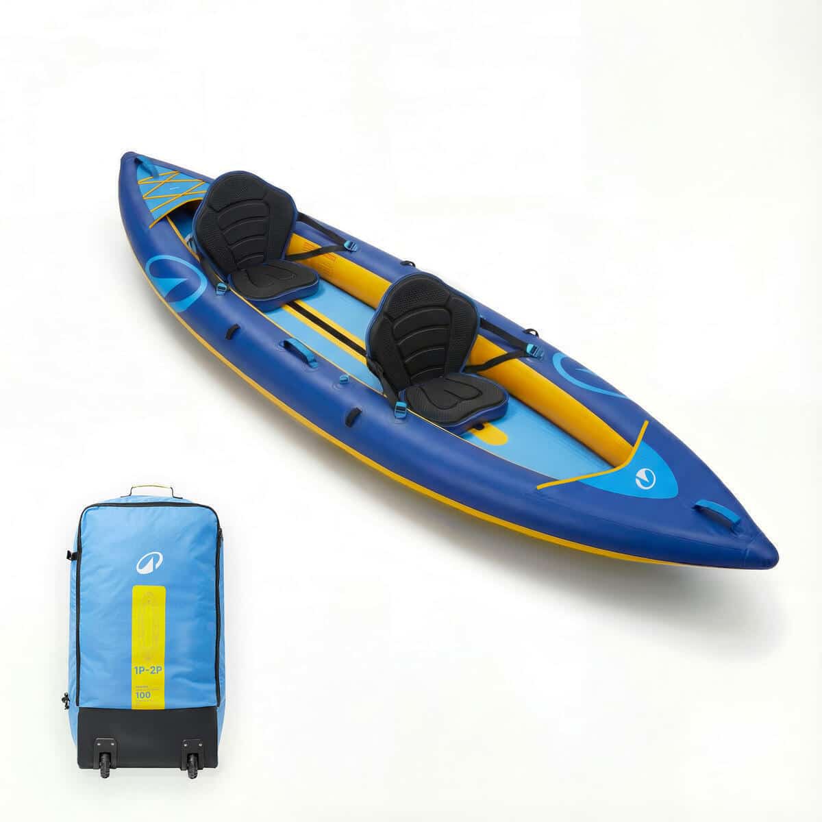 Test du canoë kayak gonflable Tribord 100 confort de Decathlon