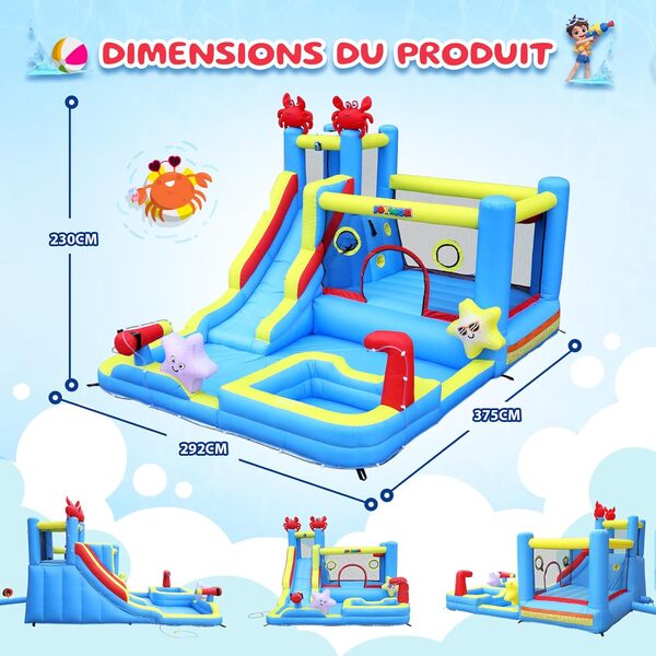Découvrez notre test du château gonflable Bonnlo avec espace océanique. Avis détaillé, caractéristiques et conseils pour choisir le meilleur château gonflable pour vos enfants.
