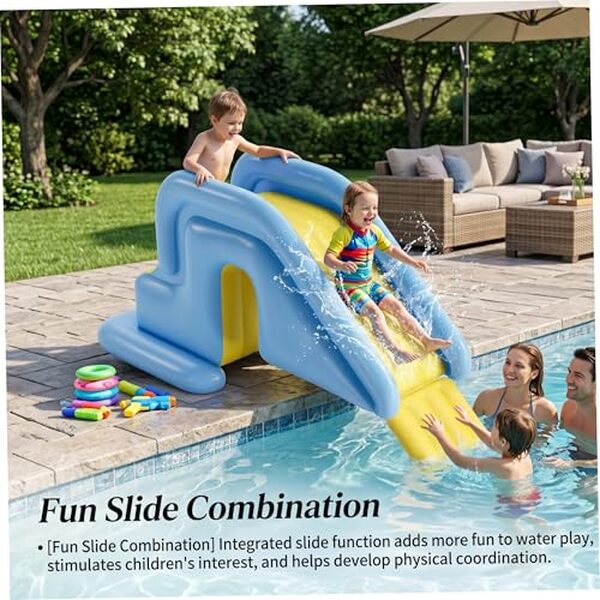 Découvrez notre test complet du toboggan de piscine gonflable bleu clair avec pompe à pied : caractéristiques, avantages et conseils d'utilisation pour l'été. 