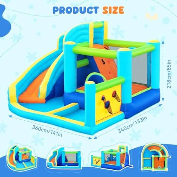 Découvrez notre test détaillé du château gonflable parc aquatique avec toboggan et trampoline : caractéristiques, avantages et conseils d'installation pour votre famille.
