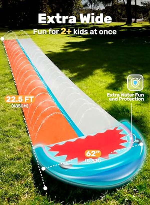 Découvrez notre test complet du toboggan aquatique Sloosh 22, 5ft avec arroseurs intégrés et planches gonflables. Avis détaillé, performances et recommandations pour votre achat.