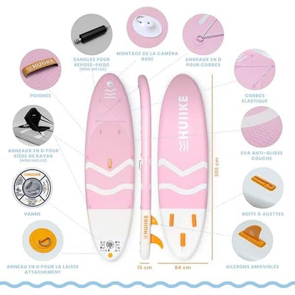 Découvrez notre test détaillé du paddle gonflable HUIIKE : analyse complète de sa stabilité, sa résistance et ses performances pour le stand-up paddle. 