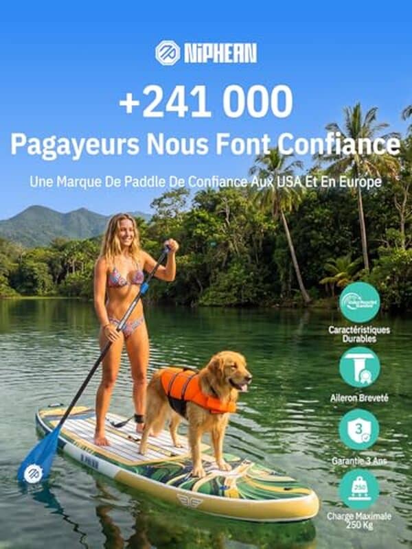 Découvrez notre test détaillé du paddle gonflable Niphean extra large : stabilité exceptionnelle, grand espace et performance pour tous les niveaux.