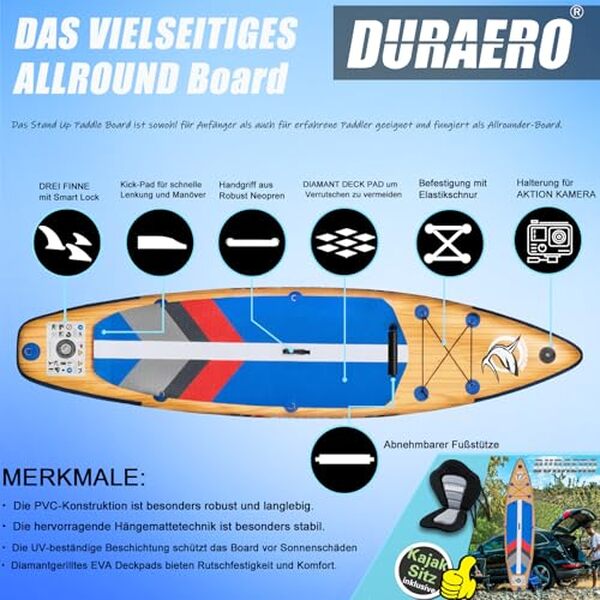 Découvrez notre test détaillé de la planche paddle gonflable DURAERO 330 cm : performances, avantages et avis complet pour bien choisir votre SUP.