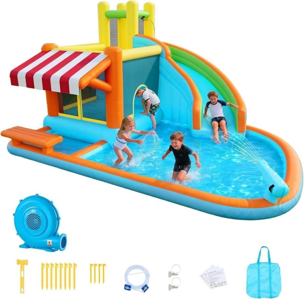 Test : château gonflable VEVOR pour enfants avec toboggan aquatique