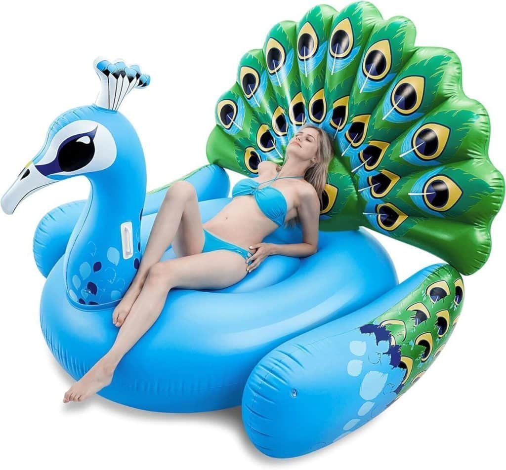 Test de la bouée paon XXL de Joyin pour vos moments estivaux
