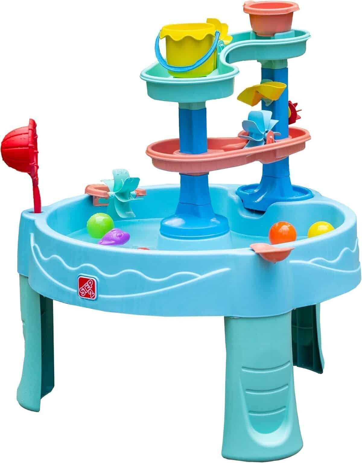 Test de la table à eau Step2 Double Spin et Showers : activité ludique pour le jardin