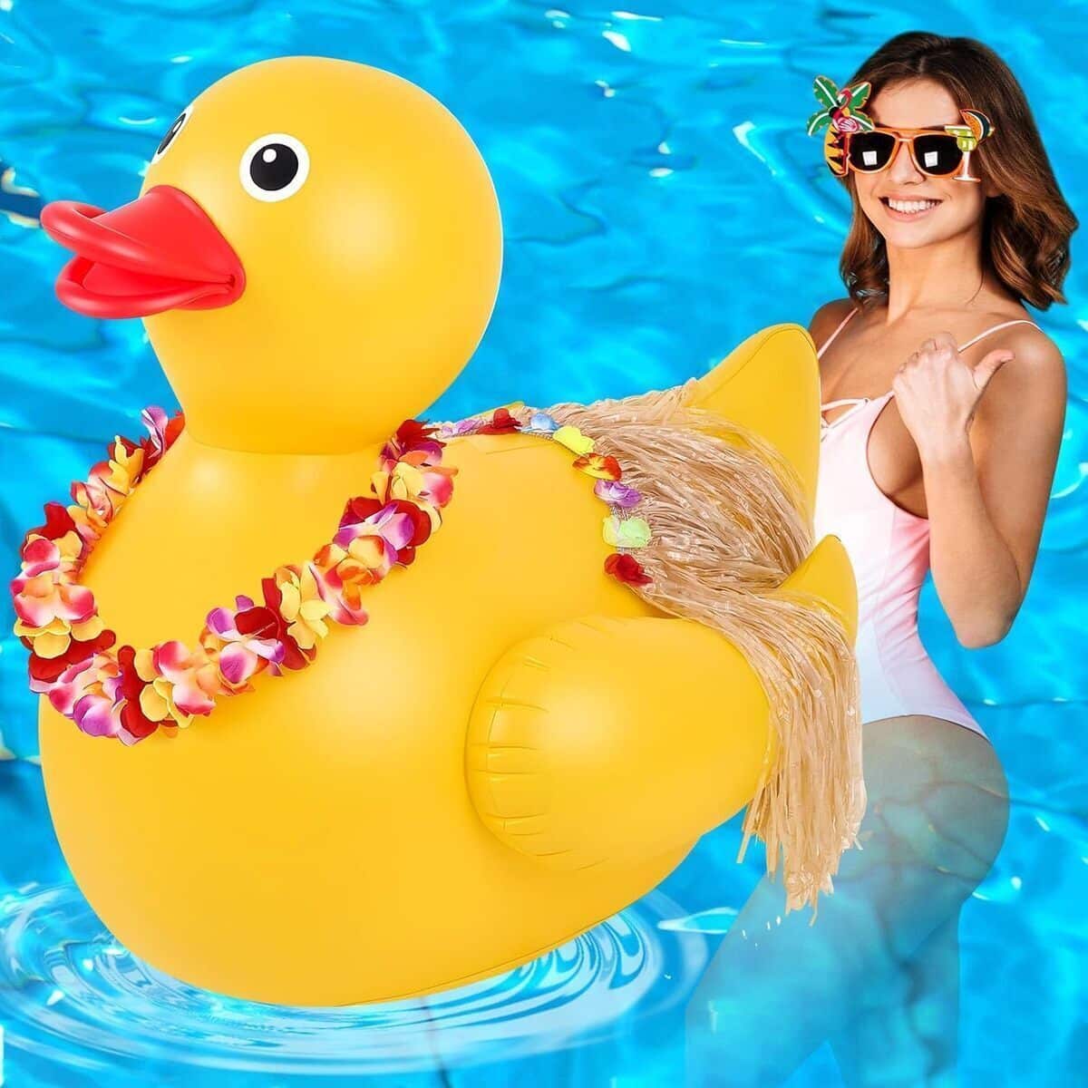 Test du canard géant Hungdao 1, 2 m pour fêtes hawaïennes
