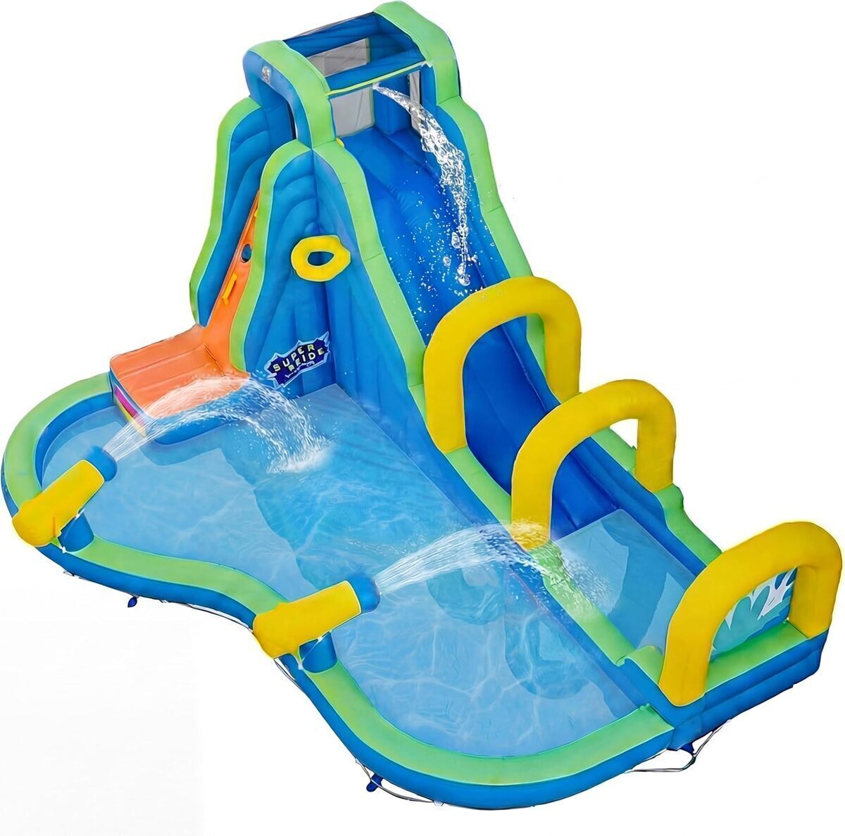 Test du château gonflable Giantex avec toboggan aquatique