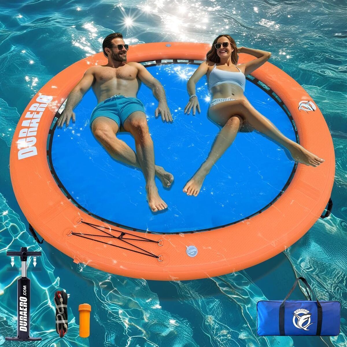 Test du hamac gonflable Ø245 cm : détente sur l'eau