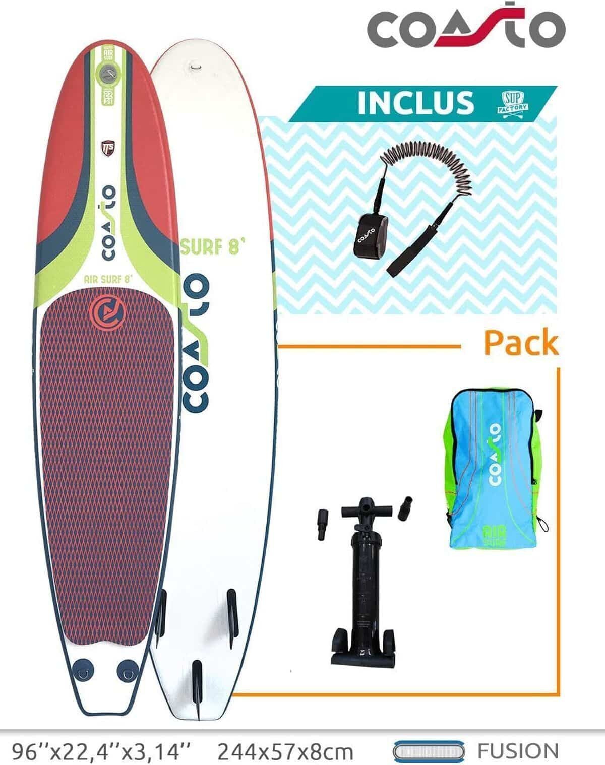 Test du surf gonflable Coasto 8' PB-CAIRS8A