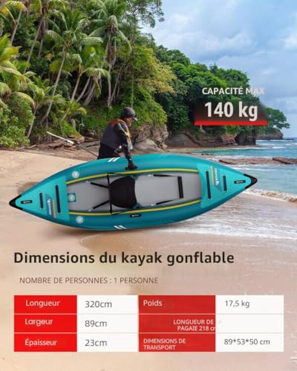 Découvrez notre test détaillé du kayak gonflable Abahub 320 cm pour une personne : caractéristiques, performances, avantages et inconvénients pour bien choisir.