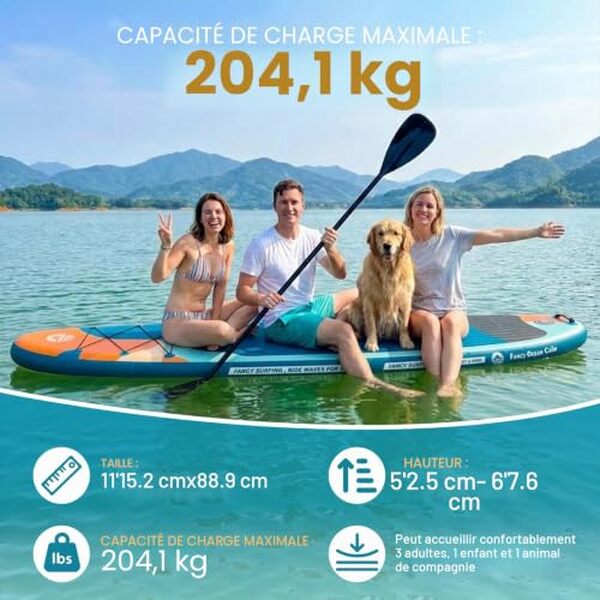Découvrez notre test détaillé de la planche sup gonflable 351×89 cm avec ses accessoires inclus pour une pratique polyvalente et accessible. 